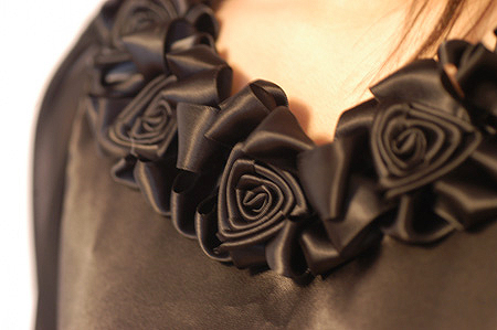ブラック・ドレス　胸花飾り　広島山口様
